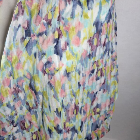 Colorful Pure Jill Cotton Classic Elegant Pastel Spring Abstract Infinity Scarf - Picture 2 of 4